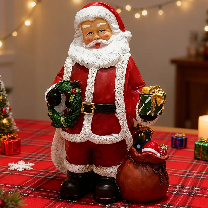 Harz Weihnachtsschmuck Statue Weihnachtsskulpturen Wohnzimmer Wohnkultur Büro Schreibtisch Dekoration Weihnachtsmann Drop Shipping