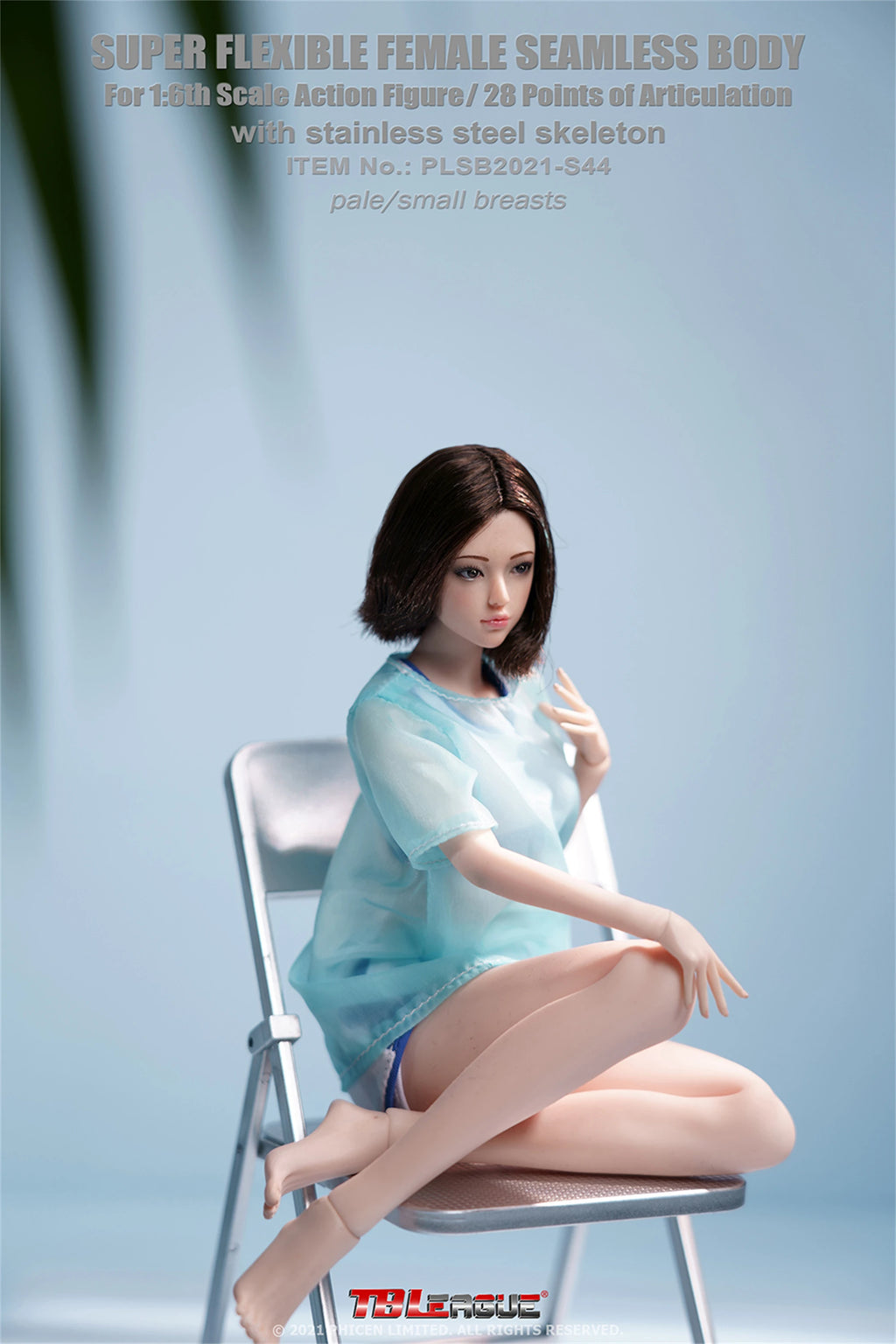 TBLeague PLSB2021-S44 1/6 Female Super-Flexible Seamless Bodies Small Breast Action Figure With Head Sculpt