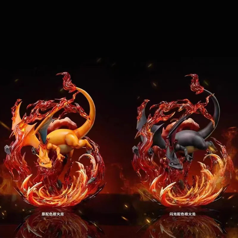 Pokemon Anime Gk Charizard Figures Fire-Breathing Dragon 1/20 Action Cute Statue Model Cartoon Kawaii Model Desktop Ornaments
