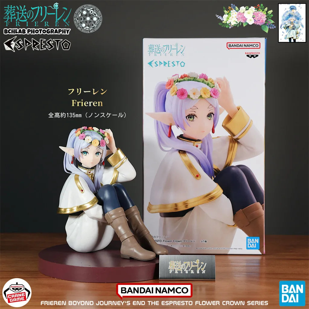 Bandai Original Frieren: Beyond Journey’S End Himmel Anime Action Figure Model Ornaments Frieren High Quality Pvc Figurines Gift