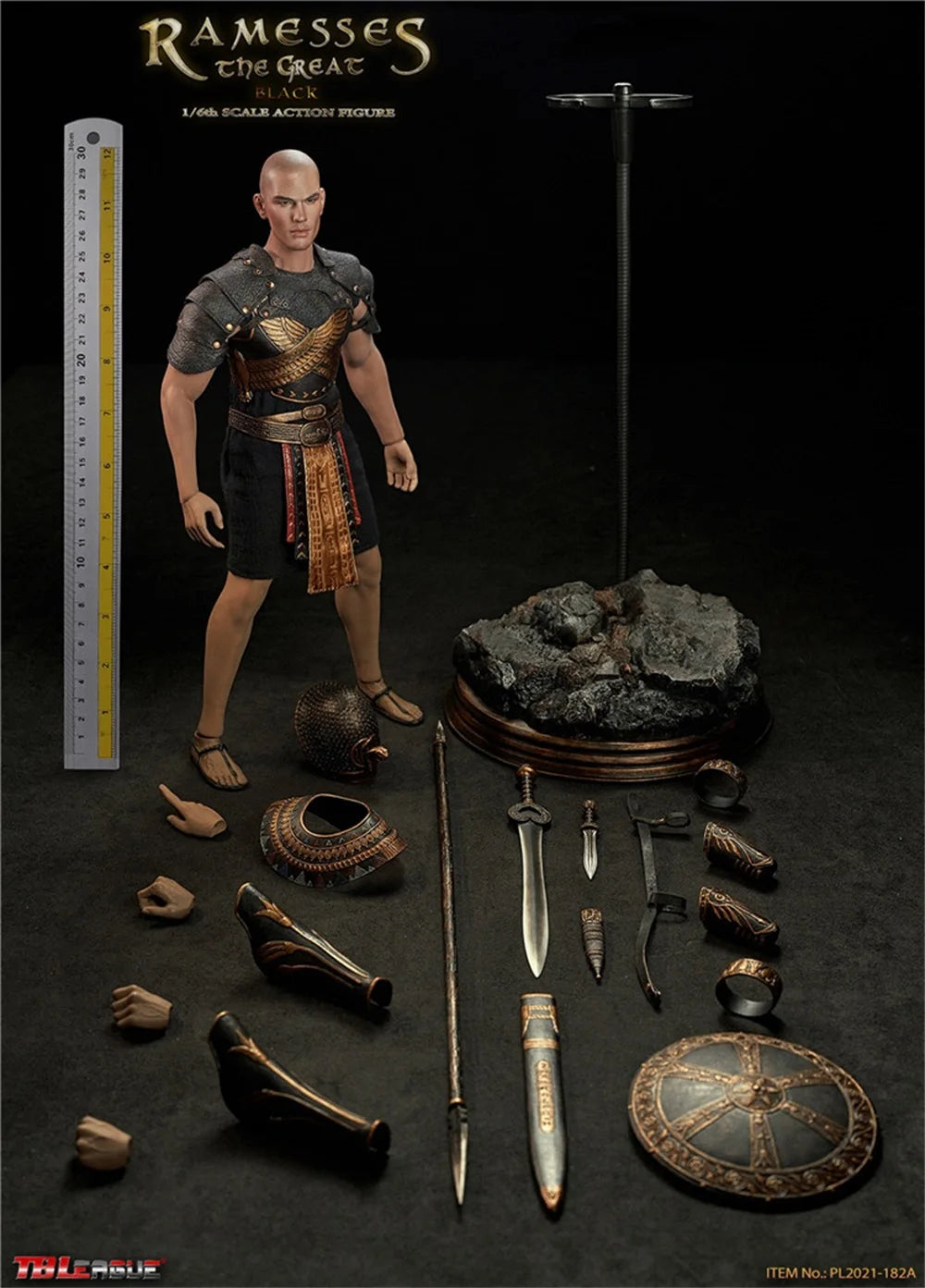 1/6 TBLeague PL2021-182B Ramesses the Great White Version Warrior Full Set Moveable Action with Platform Bracket Gift For Fans