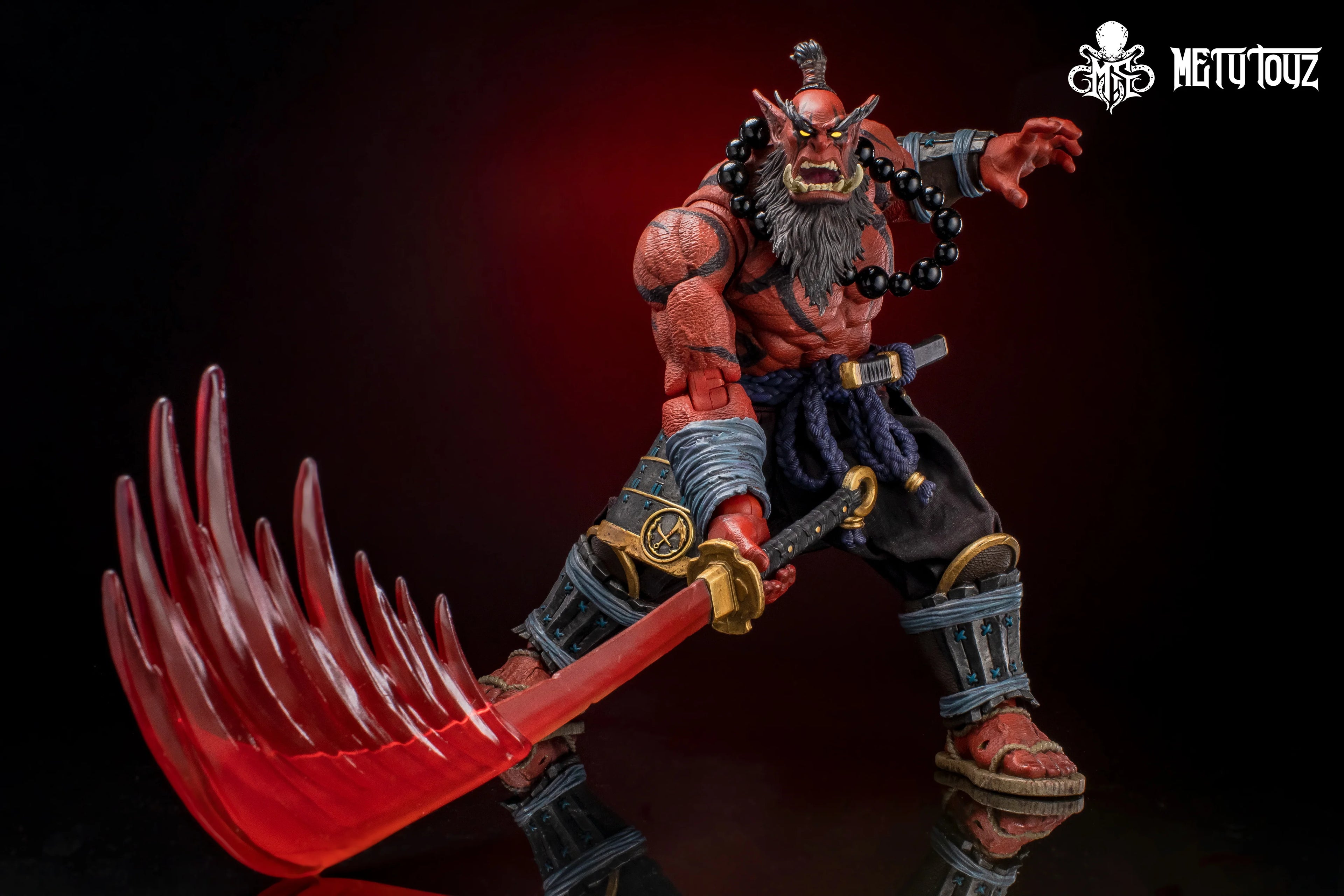 Metytoyz 2024 New Burningblade Clan Theblademaster Red Version 8" Scale 20cm Action Figure Samuro Collectible Model Gift