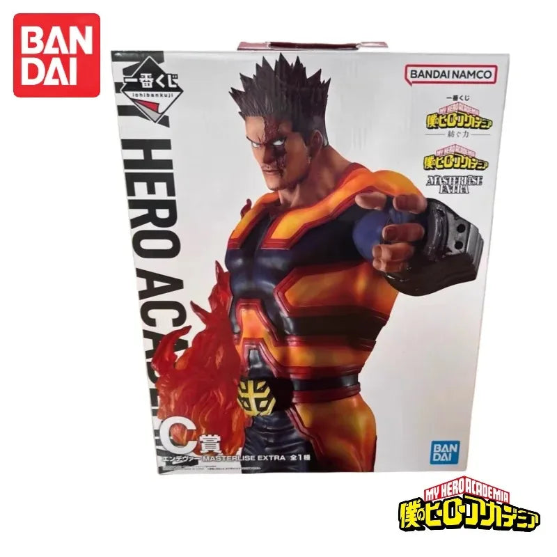 In Stock Original Bandai My Hero Academia Ichiban Kuji Endeavor Anime Action Figures Model Toys desktop Ornament collect Gifts