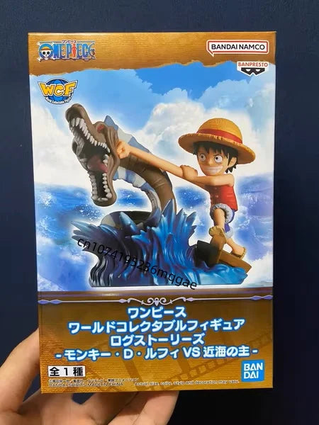 Original Bandai ONE PIECE WCF LOG STORIES Luffy Nami Eneru Anime Action Figures Model WCF desktop Ornaments Gift Decorations