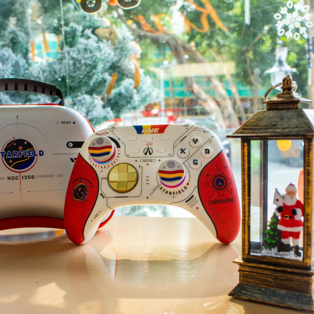 IINE Ares Starry Sky Bluetooth Wireless Gamepad Joystick Hall Magnetic NFC Game Handle Controller for PC Steam Switch xbox NS