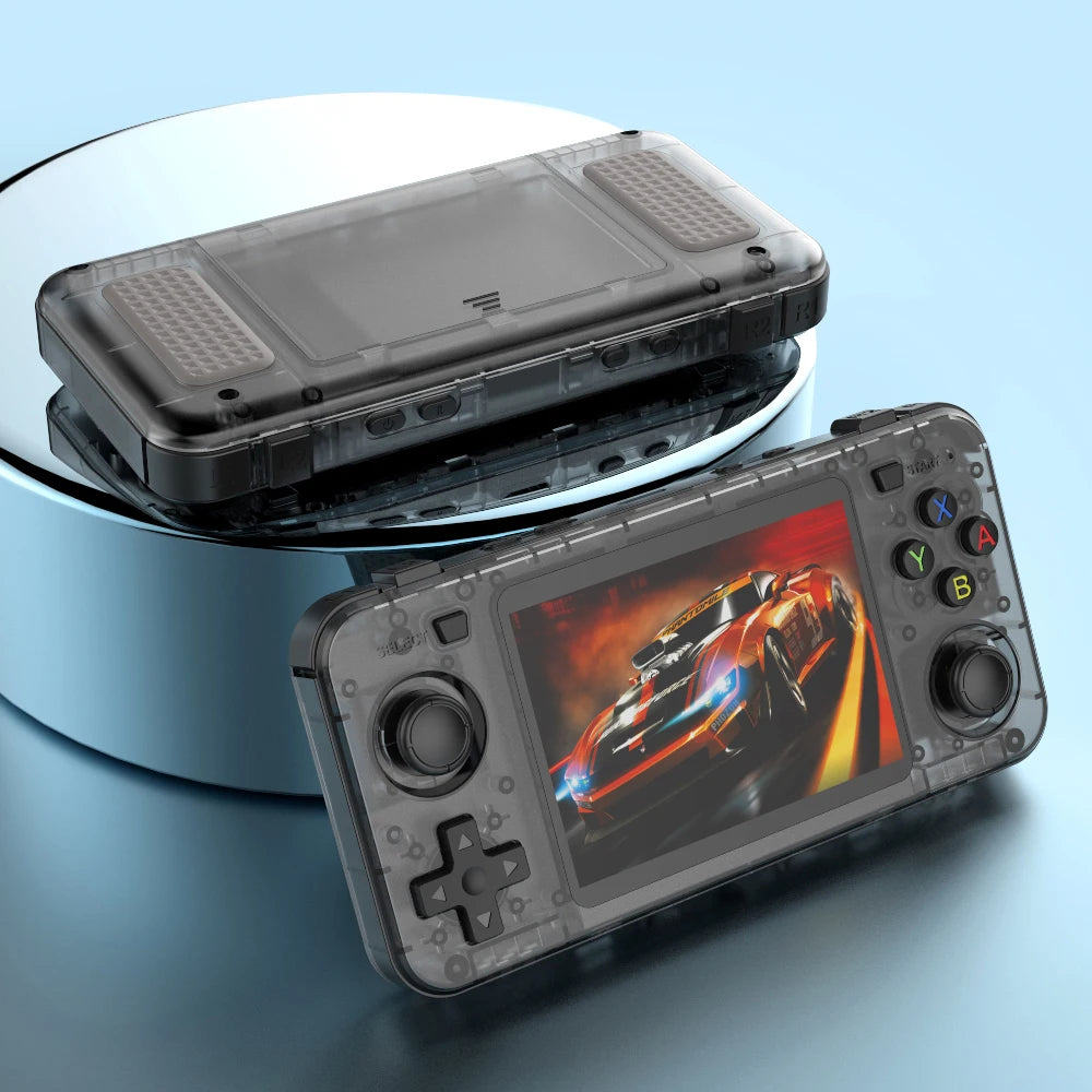 New R36H Handheld Game Console 3.5-inch IPS Screen Linux RK3326 Retro Video Games Player 3000 mAh 64G 10000+ Classic Game