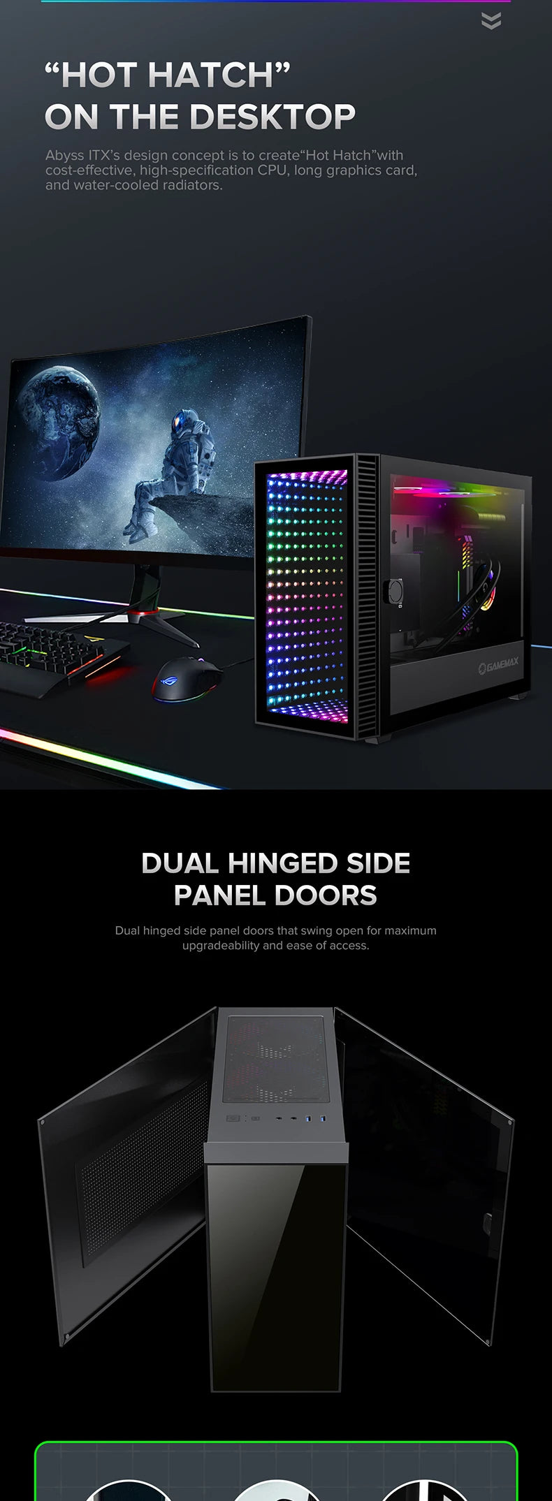 Gaming-PC Desktop-Computer Gaming ITX ATX Computergehäuse 