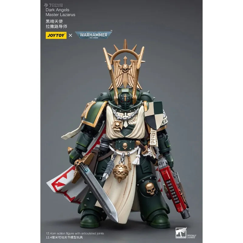 JOYTOY Genuine JOYTOY X Warhammer 40K Series Astat Dark Angel Teacher Lazarus and Mentor of Equipment Power Fist 1/18 Model Toys