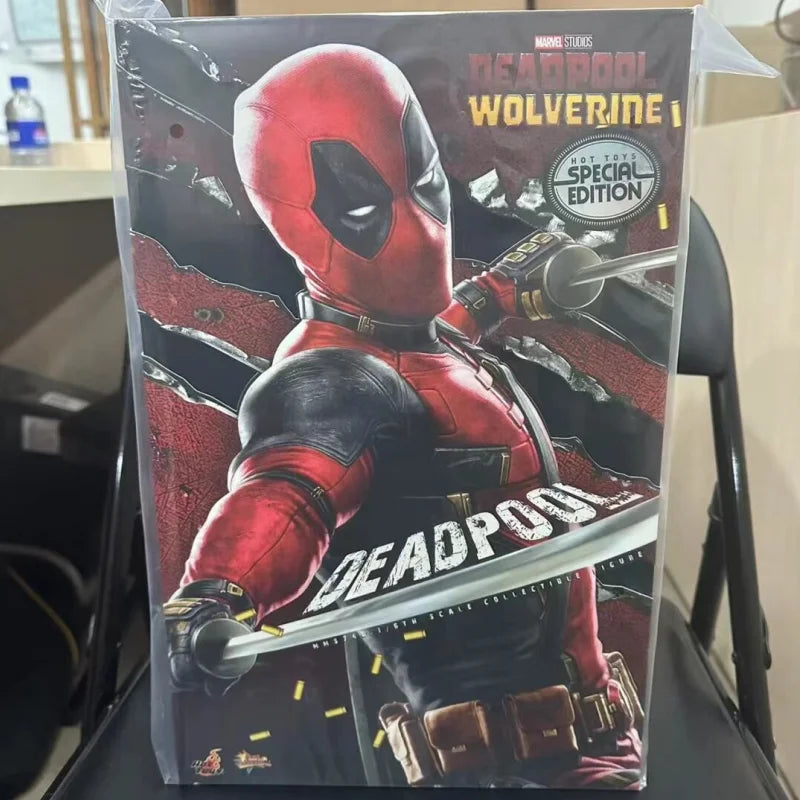 Hot Toys 1/6 Scale Marvel Ht Deadpool & Wolverine Deadpool Mms746 Anime Action Figure Model Garage Kit Toy Kids Christmas Gifts