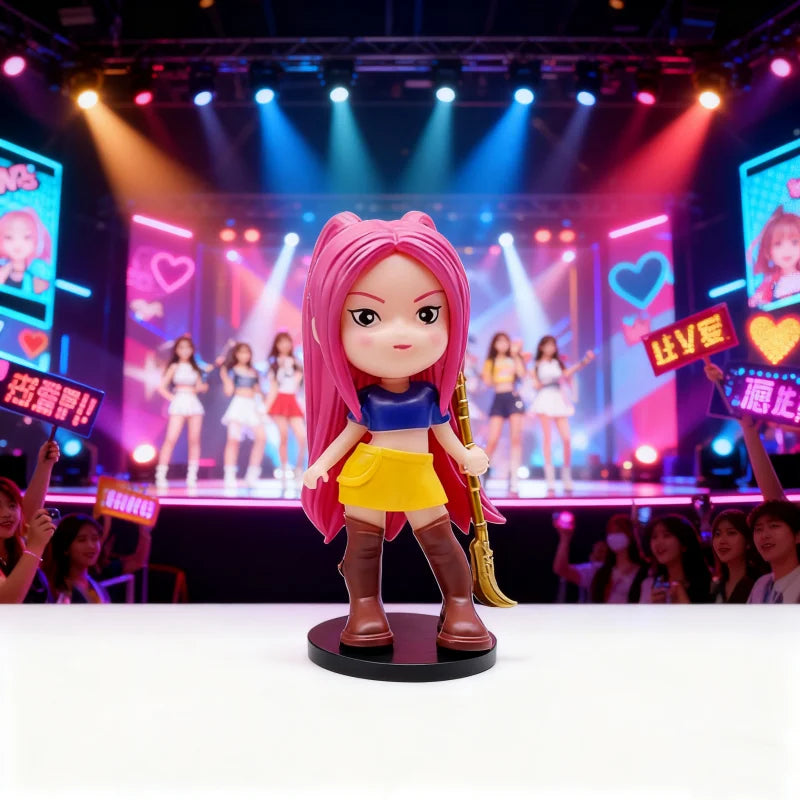 6-teiliges Set Neue Kpop Demon Hunters Figurenserie Anime Handgefertigtes Modell Trendige Schlafzimmerdekoration Junge Mädchen Geschenkbox