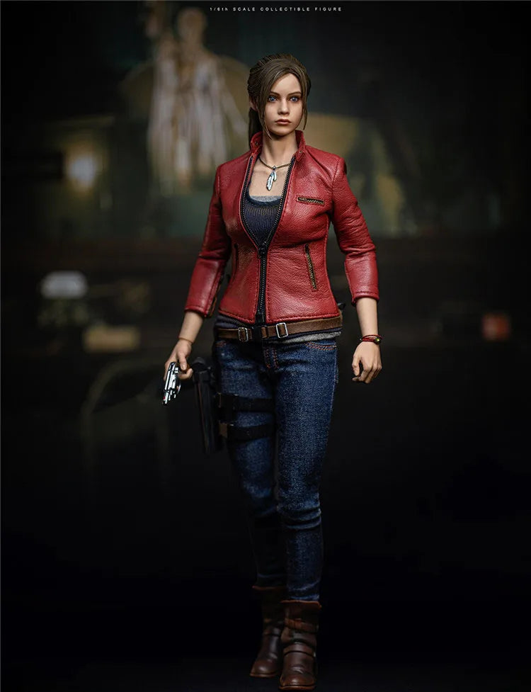 In Stock 1/6 Women Soldier Claire Redfield With Weapon Full Set 12'' Action Figure Body Best Collection NAUTS x DAMTOYS DMS031