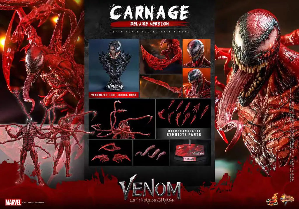 【MT】Hot Toys Marvel MMS620 Venom: Let There Be Carnage Carnage Deluxe Edition 1/6 Action Figure Collection Toys