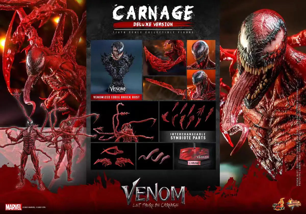 【MT】Hot Toys Marvel MMS620 Venom: Let There Be Carnage Carnage Deluxe Edition 1/6 Action Figure Collection Toys