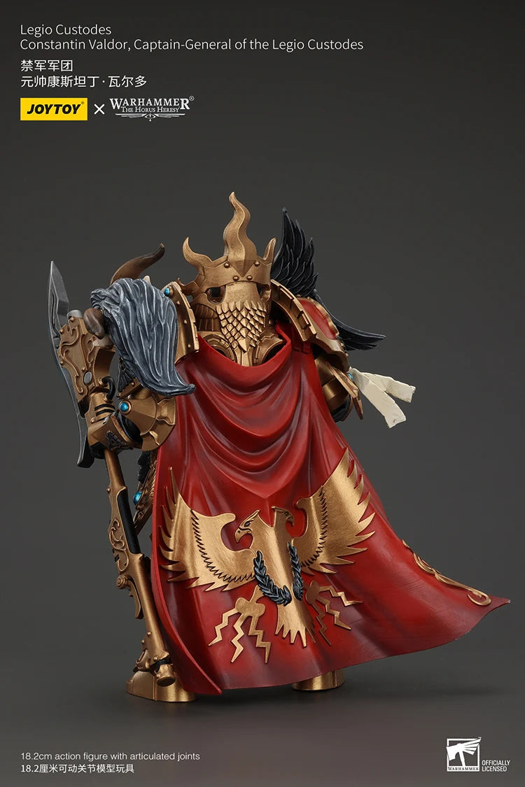 JOYTOY Warhammer "The Horus Heresy" Legio Custodes Константин Валдор, капитан-генерал на Legio Custodes Екшън фигурки Кукла