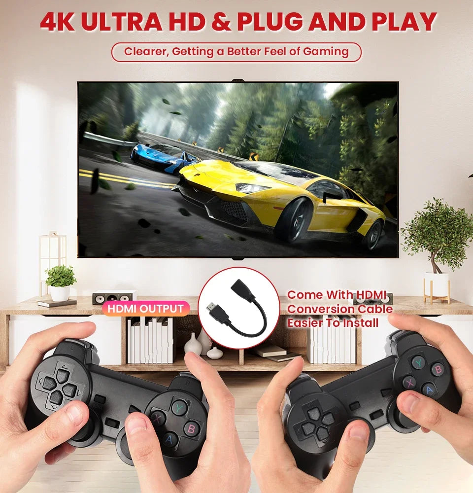 X2 Plus GD10 Pro Time Machine Stick, 50 Emulators Dreamcast Era, Pro Precision Pads HDMI ZeroDelay Bedroom Stadium