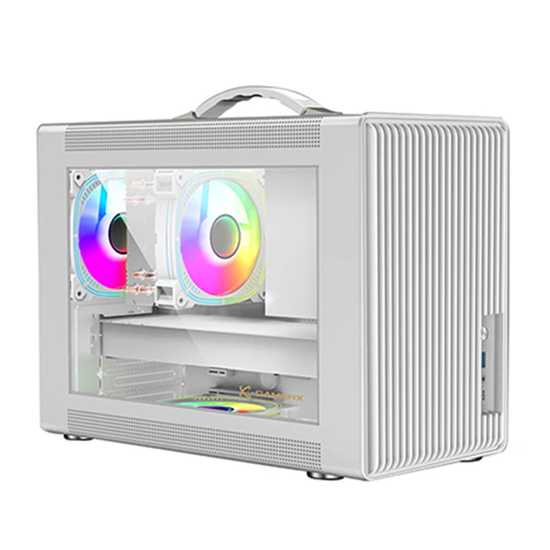 Power Train P40 M-ATX Side noodle  glass ITX Motherboard ATX/SFX Power Supply Support Type-C Desktop Portable MINI Small Chassis