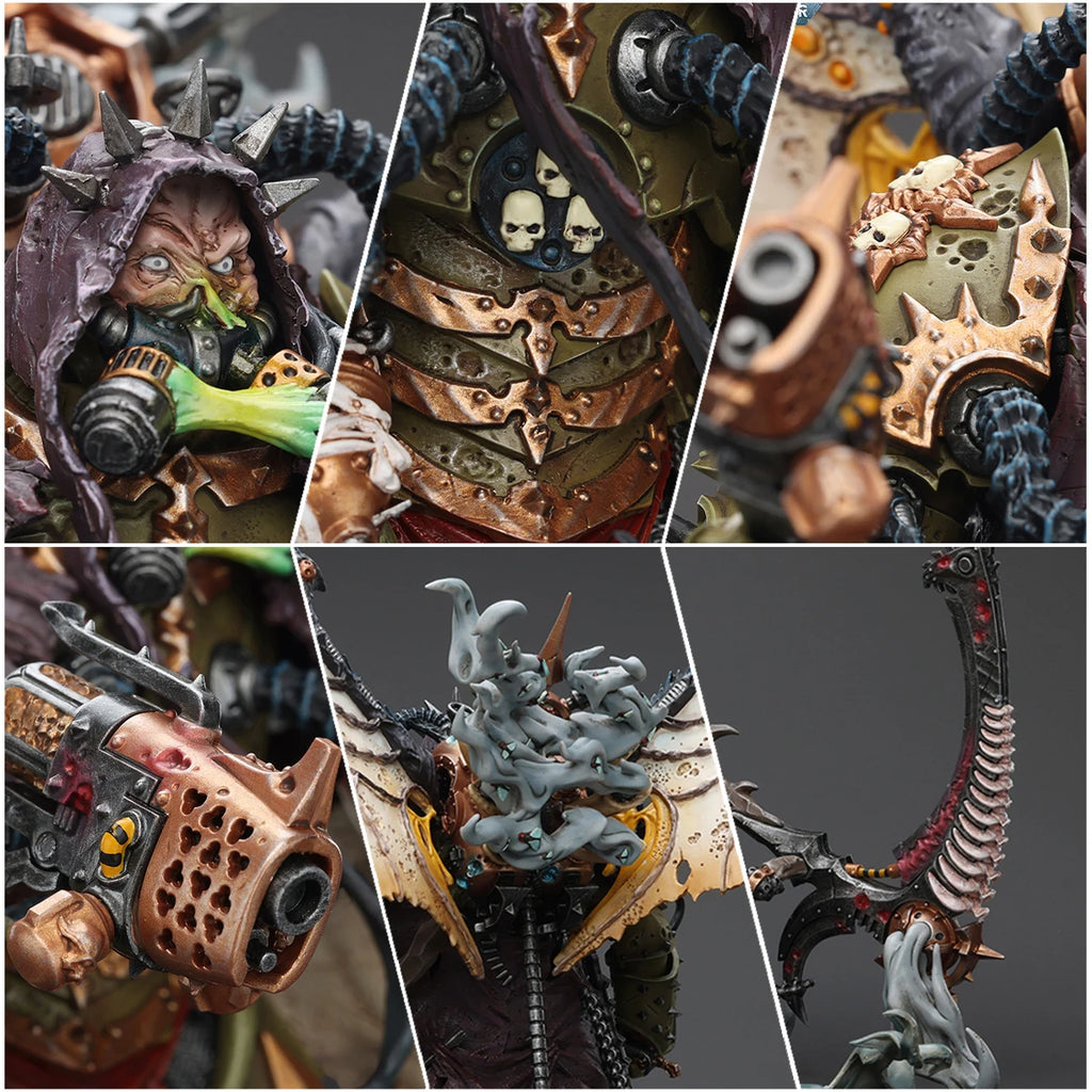 JOYTOY Warhammer 40K Mortarion Action Figure 1/18 Daemon Primarch Of Nurgle Anime Figure Articulated Joints Collection Model Toy