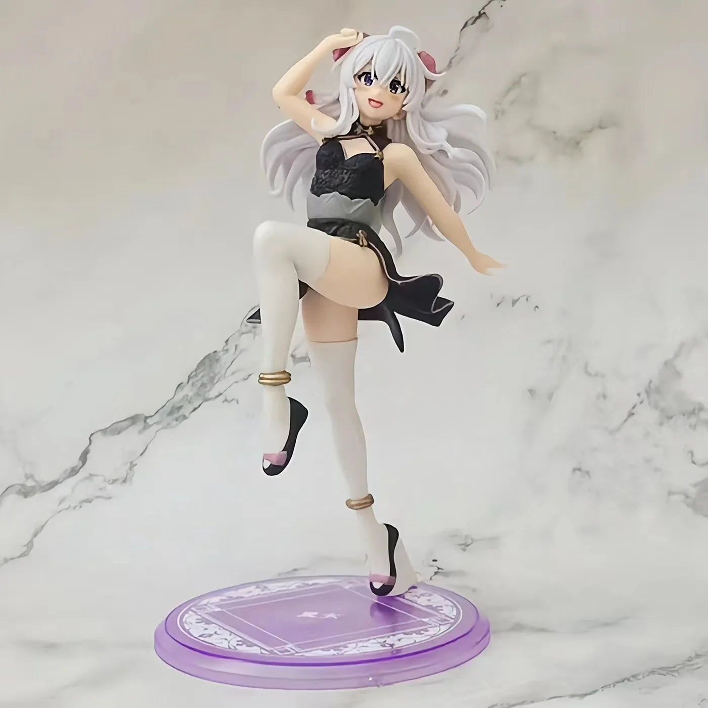 The Journey of Elaina Anime Figures Kimono Cheongsam Elaina Doll Action Figure PVC Model Collect Toys for Children Birthday Gift