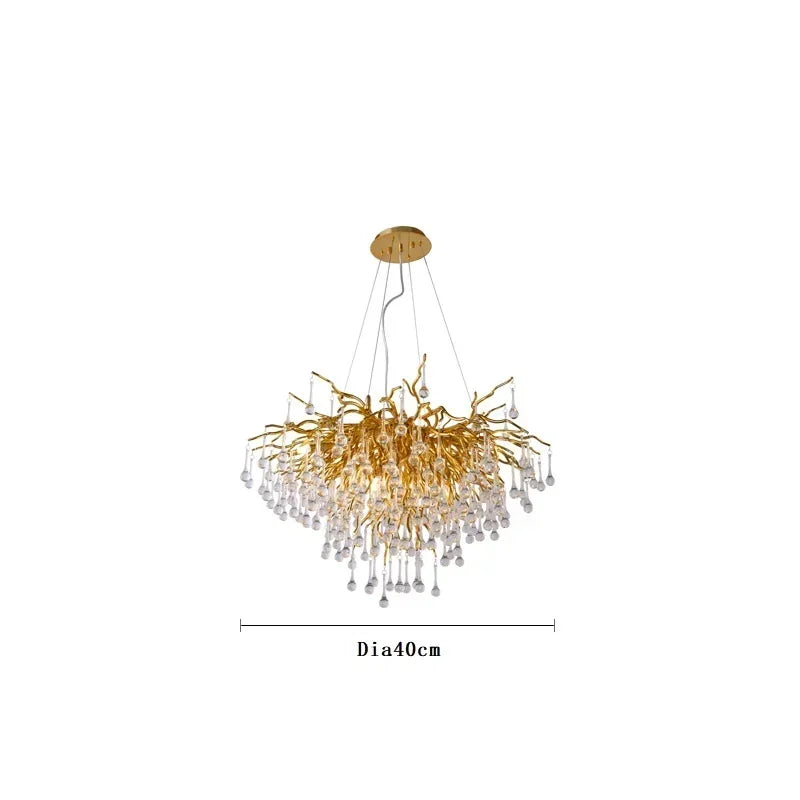 American Luxury Crystal Ceiling Chandelier Modern Art Living Dining Bedroom Hanging Lamp Hotel Hall Home Decor Pendant Lights