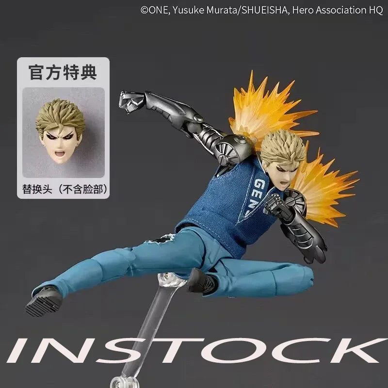 New Ko Genos Action Figure One Punch-man Anime Figurine Kaiyodom Revoltech Yamaguchi Joint Movable Model Statue Kids Toys Gifts