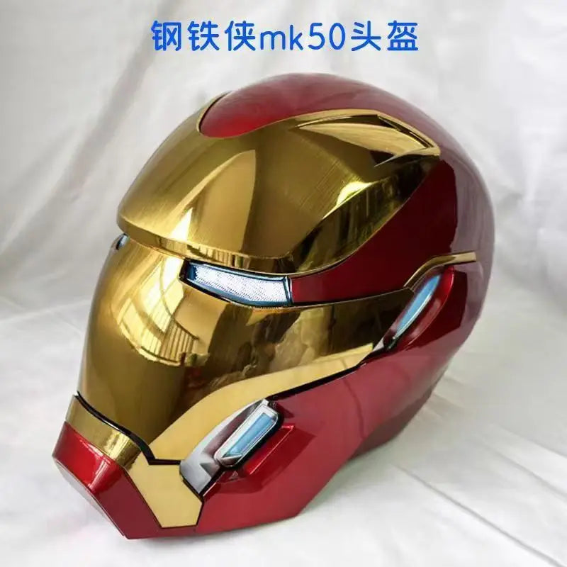 Rc Mk50 Marvel Iron Man 1:1 Wearable Helmet Voice-Activated Deformation Around Figures Animation Derivatives Model Toy Gift ﻿