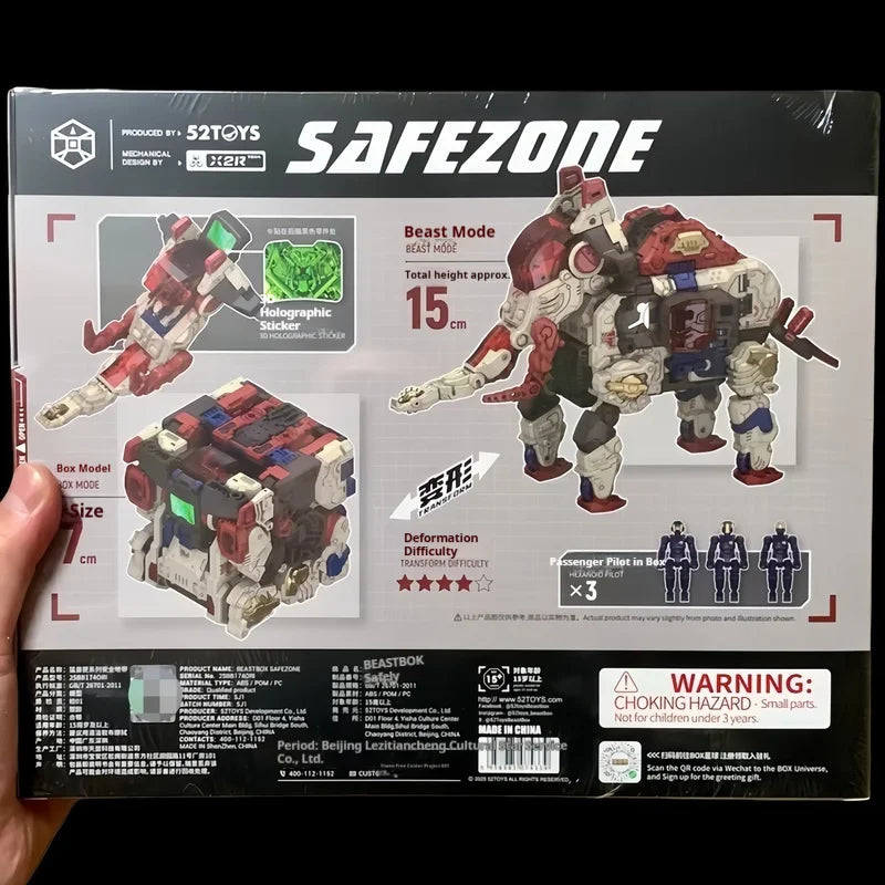 52toys Beastbox Safety Zone Mammoth 2.0 Transfiguration Toy Animal Mech Mobile Model Handmade Boy'S Holiday Birthday Gift