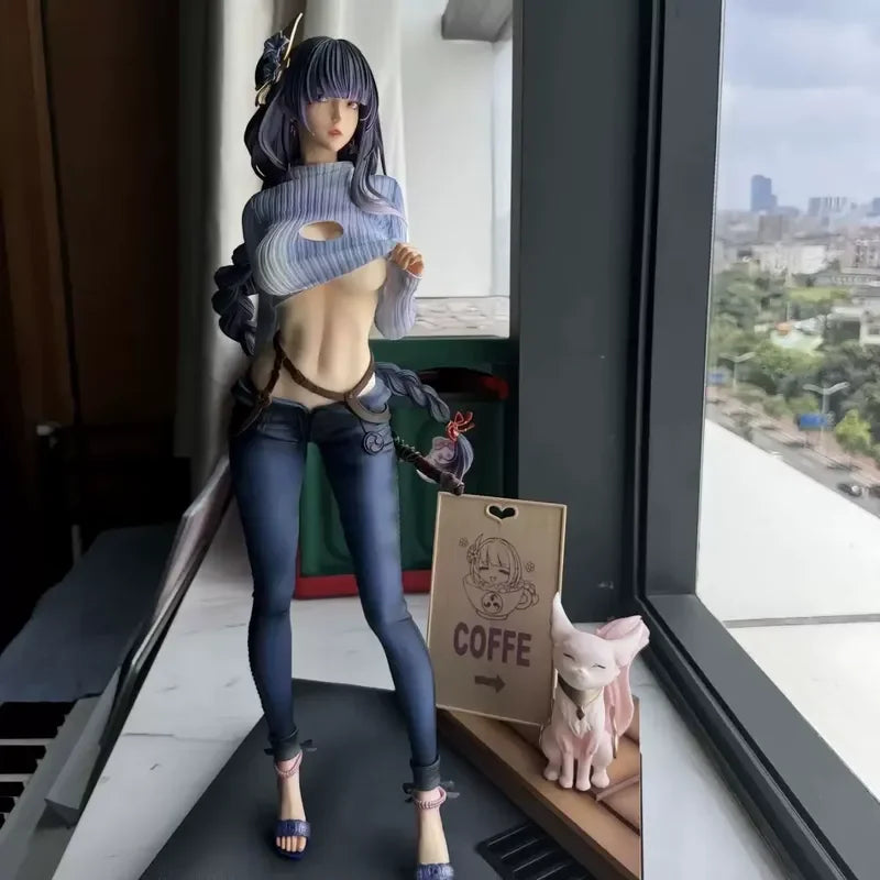Genshin Impact Yae Miko Swimsuit Figure Anime Beautiful Girl Character Statue Collectible Desktop Decor For Otaku Anime Fans