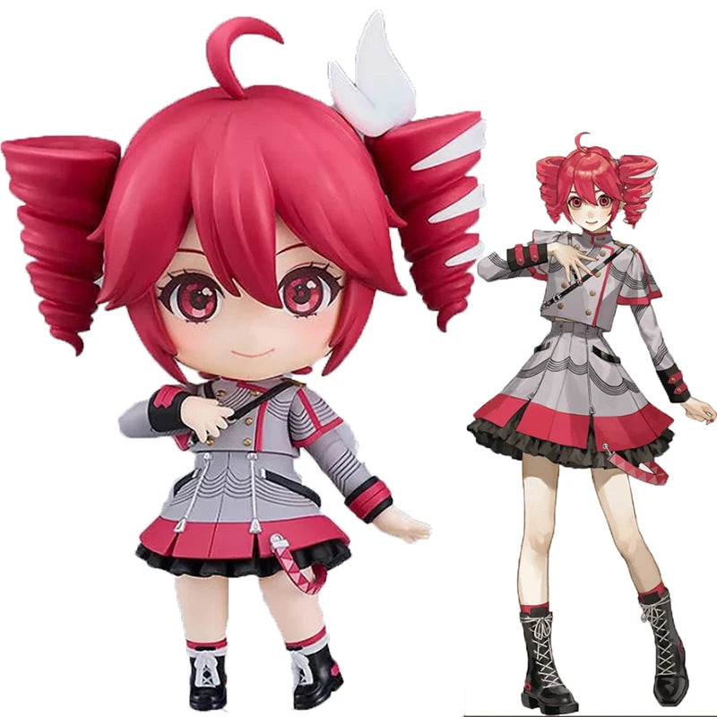 10cm Kasane Teto Action Figures Anime Q Version PVC Doll Model Toy Cosplay Figurine Stand Model Desk Display Decor Standing Gift