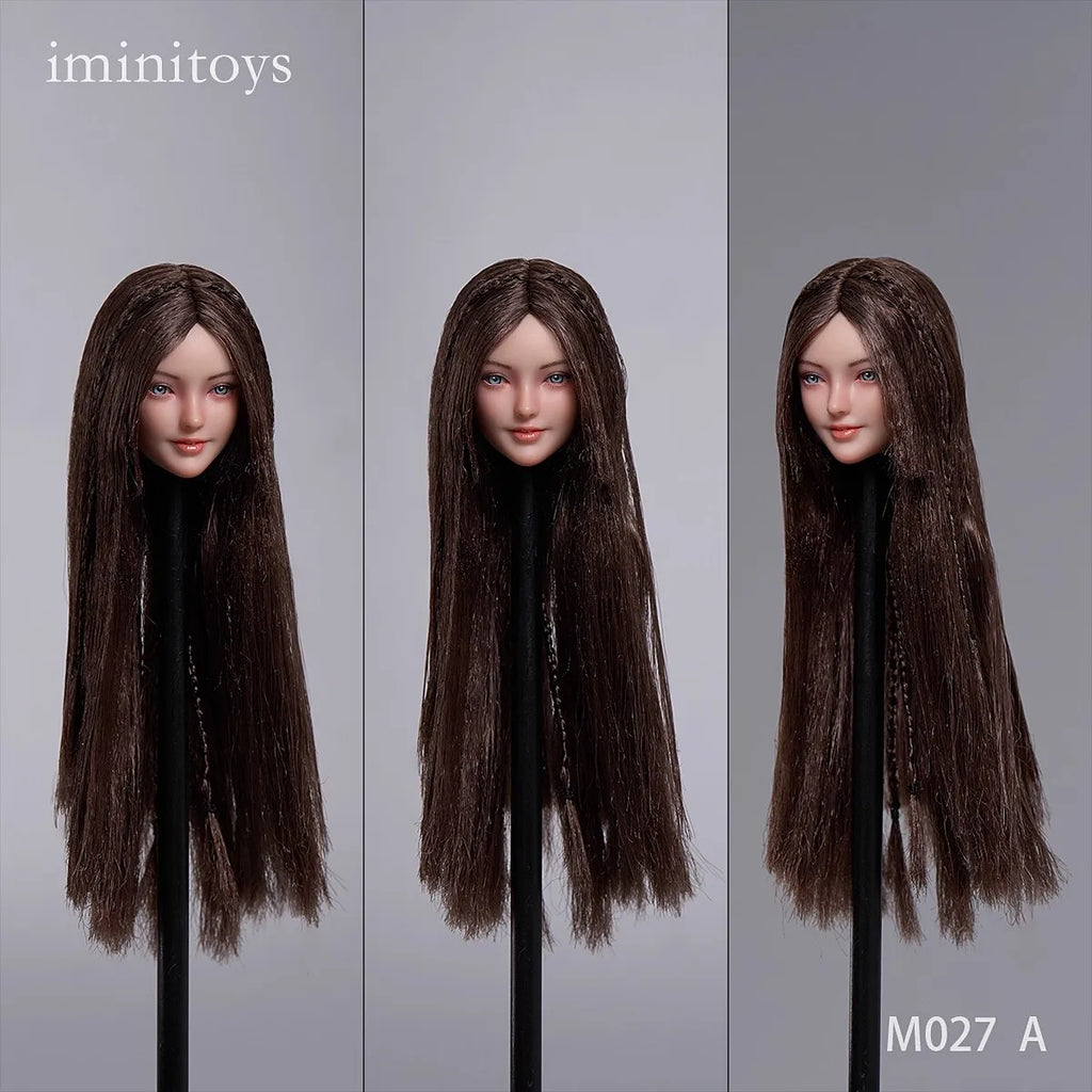 Presale Iminitoys M027 1/6 Beautiful Girl Xuan Head Sculpt Movable Eyes for 12-inch Female Soldier Action Figure Body