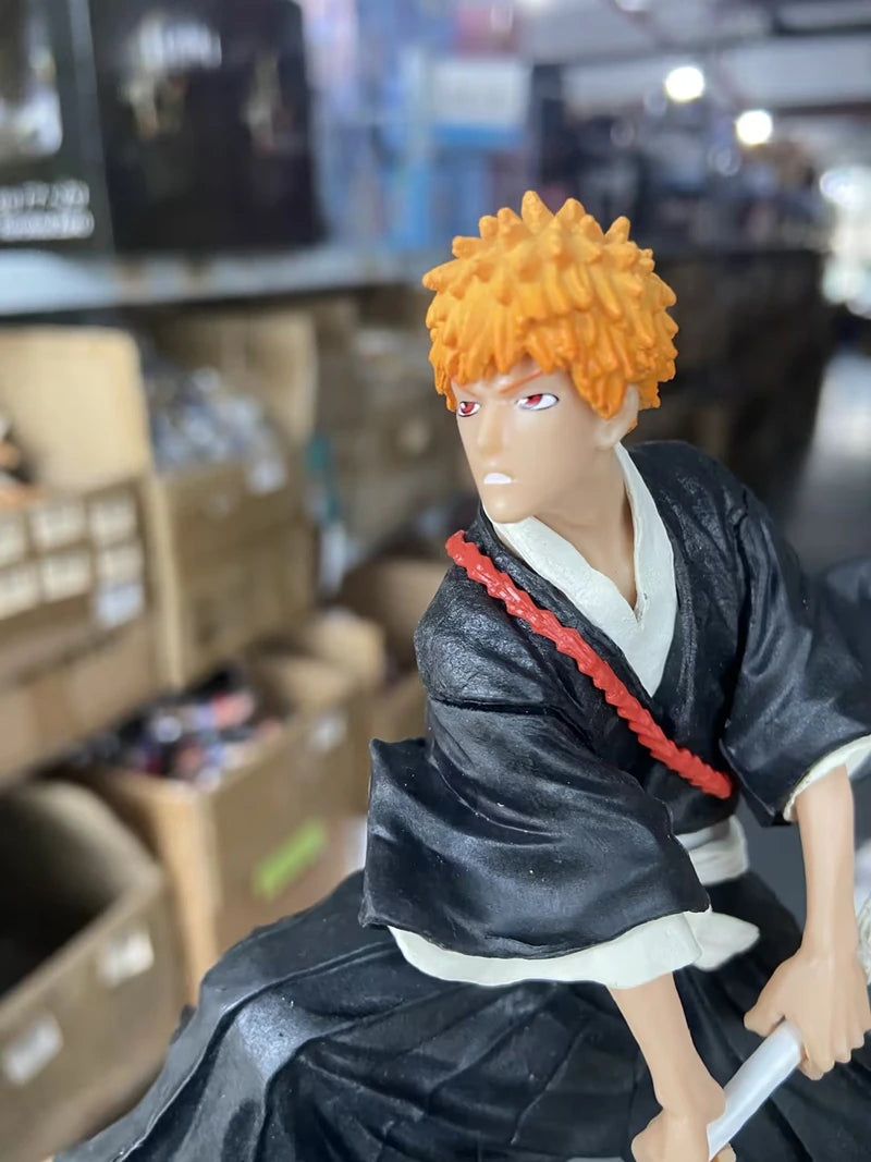 18.5cm BLEACH Anime Kuchiki Byakuya Action Figure Collectible Model Toys Japanese Dolls Hobbies Desktop Decorationss Boy Gifts
