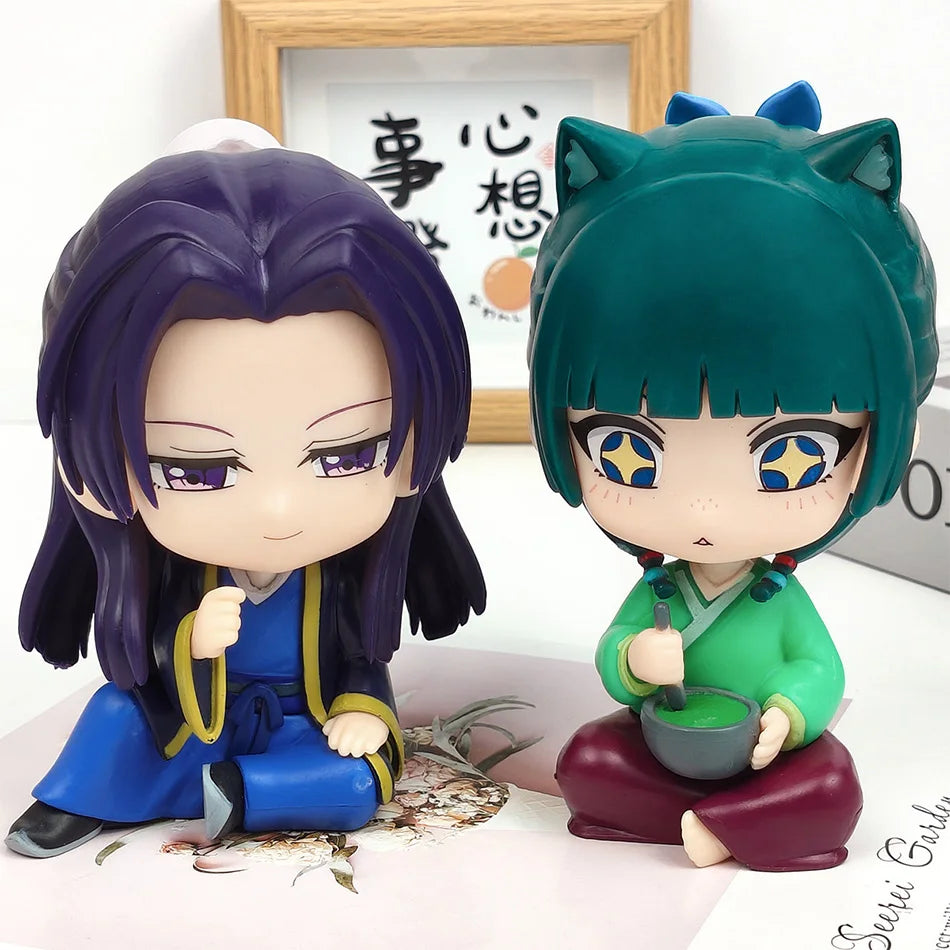 Q Version Maomao Jinshi Mini Figure Kawaii Sitting Anime Desktop Car Ornament Collectible Model Toy from the Apothecary Diaries