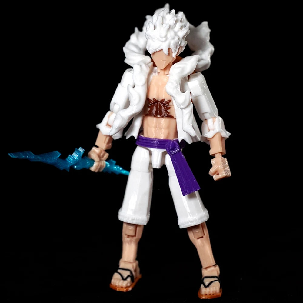 3D Printed ONE PIECE Monkey D Luffy Nika Toys Action Figures Anime Multi-Jointed Shapeshift Toy Mannequin Ornaments Model Gifts
