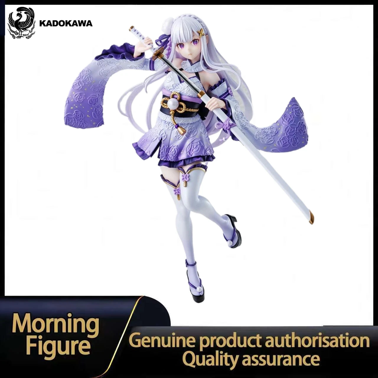 In Stock KADOKAWA KDcolle Re ZERO Starting Life In Another World Emilia Combat Clothing 1/7 Scale Figure Player Model Collection
