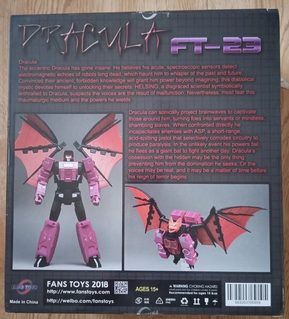 In Stock Transformation Original FansToys FT-23 FT23 Mindwipe Dracula High Quality Action Figure Robot Collect Gifts
