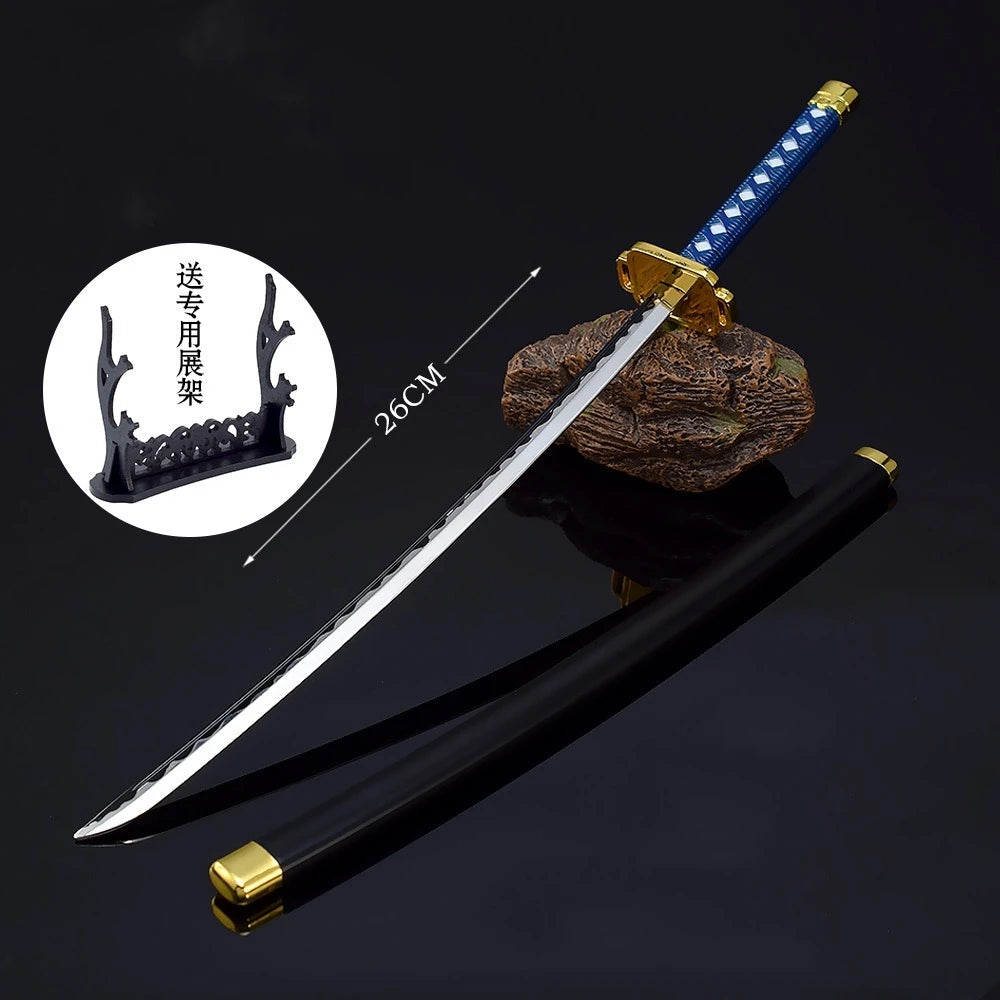 Final  F7 Peripheral Fantasy VII Sephiroth Authentic Katana Weapon Model Alloy Sword Crafts Keychain Cosplay Toy Ornament 26cm