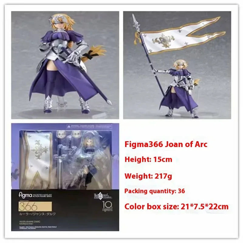 Figma366 Joan of Arc Movable Humanoid Action Figure Fate/Grand Order Ruler Collectible Model Office Figurine Birthday Gift