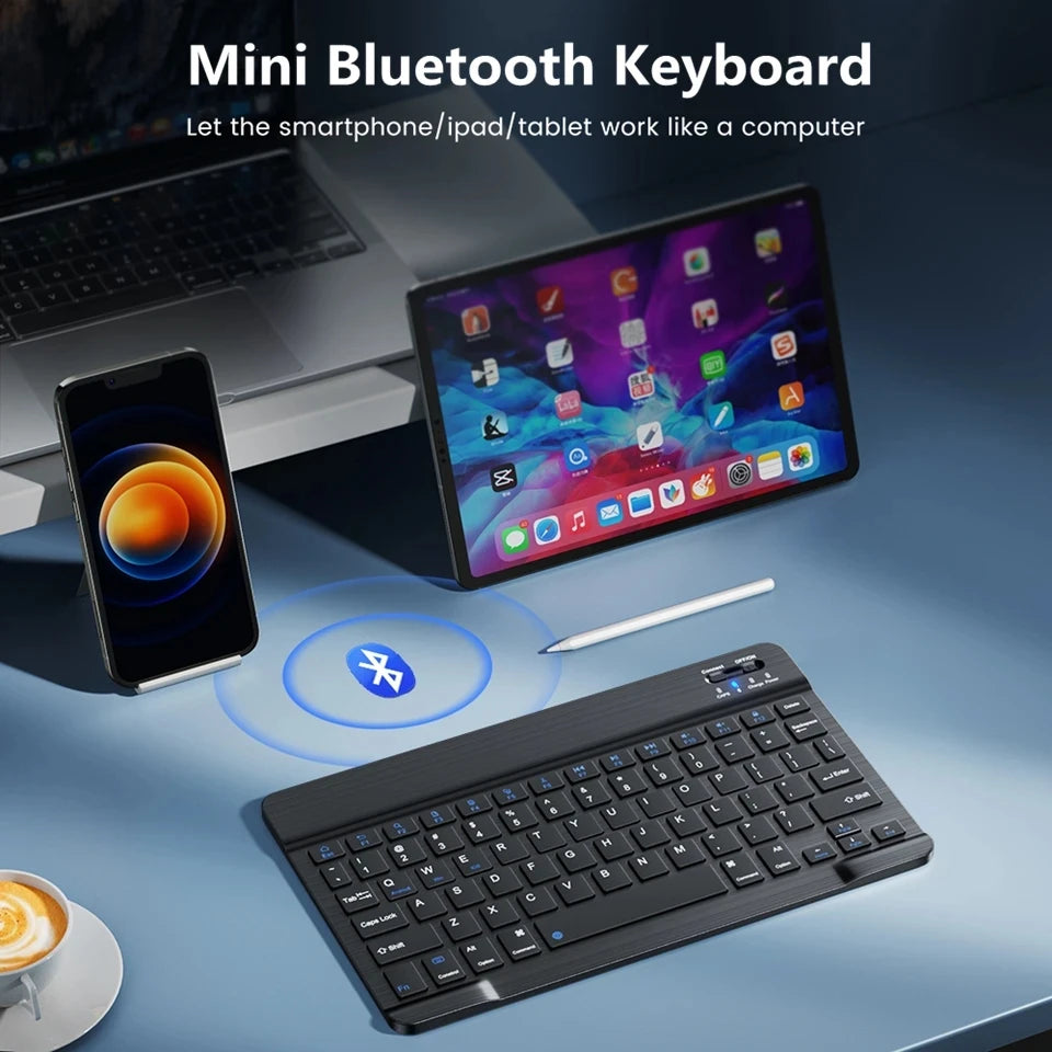 Spanisch Französisch Bluetooth Drahtlose Tastatur Azerty Russische Für iPad Mac PC Tablet Handy Laptop Und Maus Mini Mit N Gamer