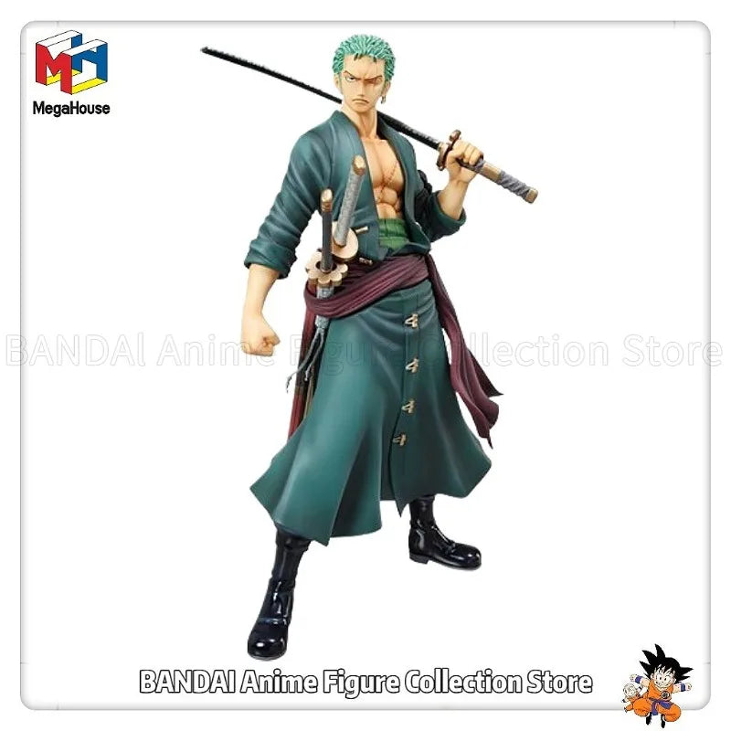 In Stock Original MegaHouse Portrait of Pirates ONE PIECE "Sailing Again" Roronoa Zoro Anime Characters Models Ornaments