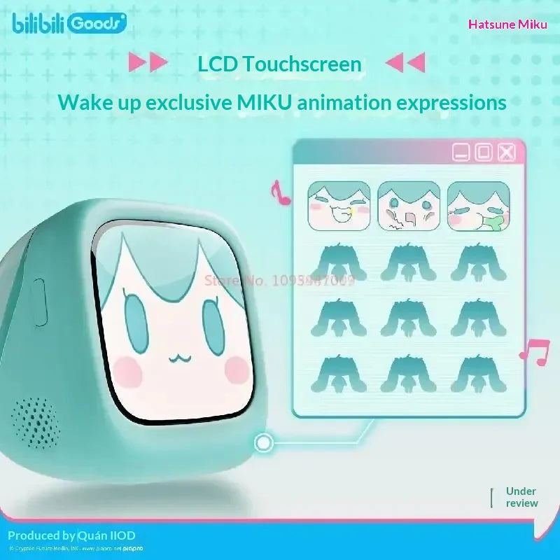 Bilibili Hatsune Miku CUBE FACE LCD Touch Screen TWS Earphones Gift Box Interactive Display Bluetooth Birthday Gift