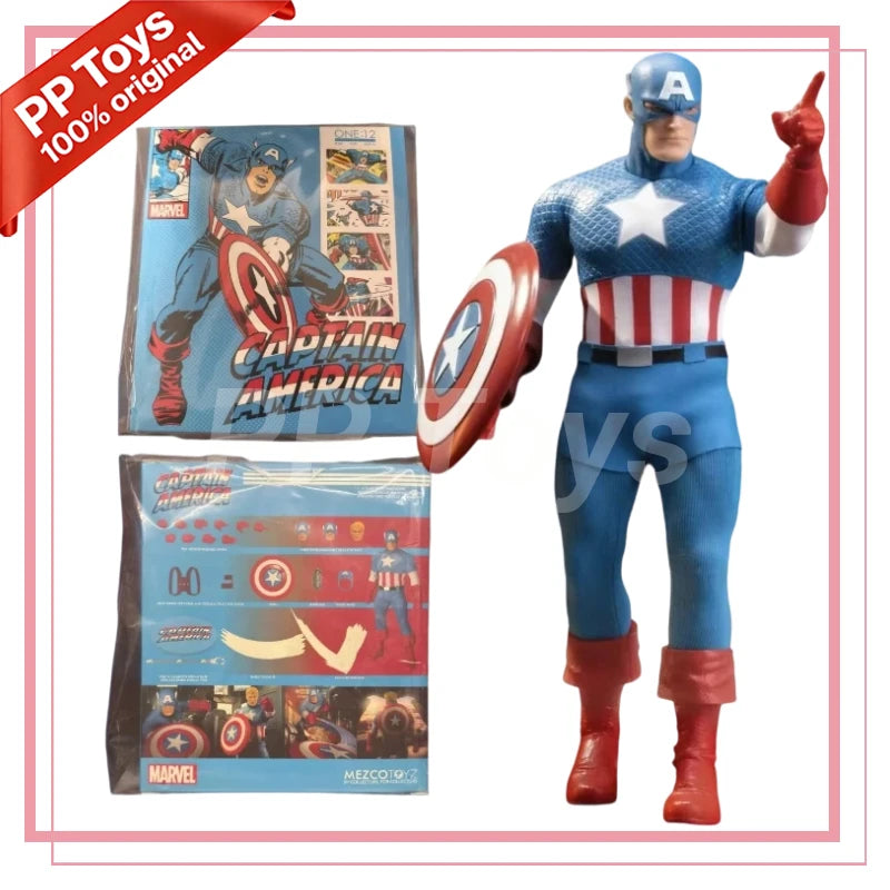 Spot New Genuine Mezco Ant One: 12 Captain America: The Platinum Age Action Figure Toy Gift Fan Collection