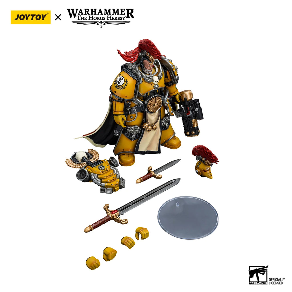 JOYTOY Warhammer 30K Imperial Fists Action Figure 1/18 Legion Praetor Fafnir Rann Sigismund Anime Model Joint Movable Figure Toy