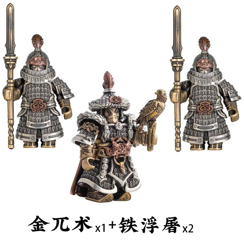 Ancient Tough Character Heroes Delicate Metal Figurine Crusades Templar MOC Building Blocks Magnetic Detachable Bricks Toys