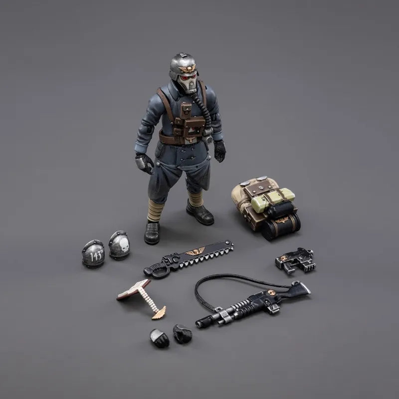 [In Stock] JOYTOY Warhammer 40K Astra Militarum Death Korps of Krieg Veteran Squad Sergeant Guardsman 1/18 Action Figure Dolls