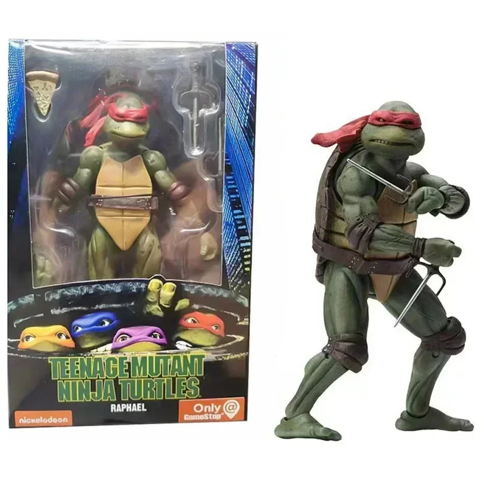Neca 4pcs TMNT Teenage Mutant Ninja Turtles Movable Action Figure Movie Edition Anime Collectible Model Toy Doll Gifts
