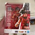 In Stock BANDAI Original Box Figuarts DRAGON BALL SON GOKU KAIO KEN 18000 POWER LEVEL Action Figure Model Toy Gift
