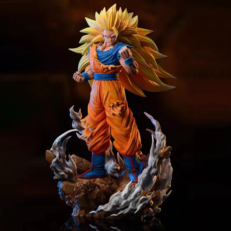 36cm Dragon Ball Anime Figure Son Goku Vegeta IV Figure Super Saiyan 3 Super Big Figures Saiyan  PVC Model Collection Gift Toys