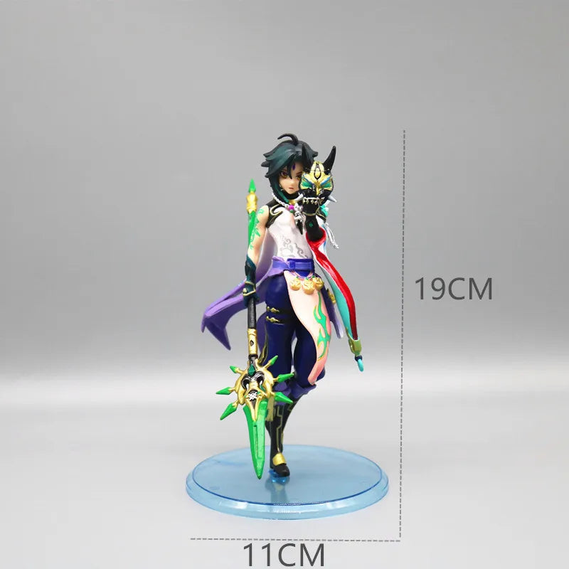 19CM Genshin Impact Zhongli Xiao Anime Figure PVC Action Figure Model Sculpture Hand-made Desktop Decoration Children Gifts
