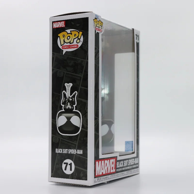 Original Funko Pop Marvel Comics Comic Covers Web of Black Suit Spider-Man Action Figure Model Toys Gift Collect Doll Decor