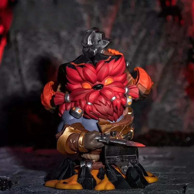 In Stock League Of Legends Ornn Fire Below The Mountain New Edition Q Version Figure Charm Collectible Gift Series Ornaments