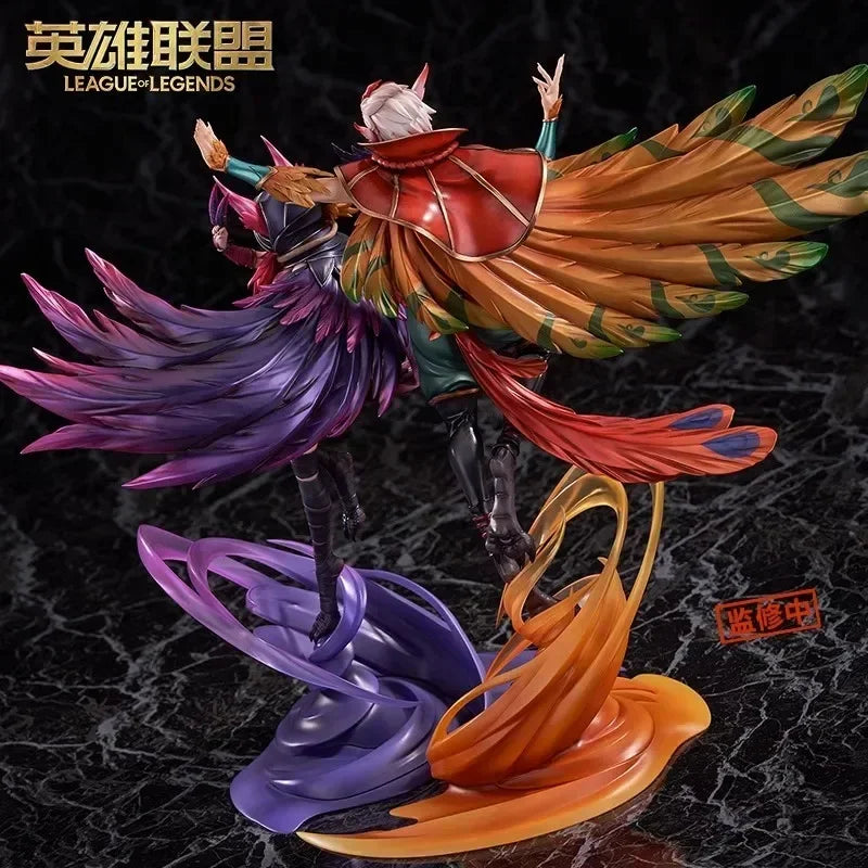 Hobbymax X League Of Legends Figurine Xayah And Rakan Action Figure Exquisite Pvc Model Room Decor Figure Toy Boy Christmas Gift